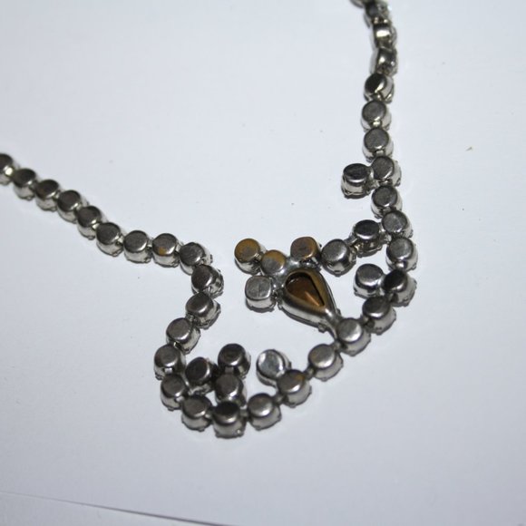 Beautiful vintage rhinestone necklace 16" - Picture 4 of 5